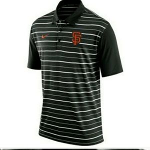 San Francisco Giants Nike Dri-FIT Stripe Polo Blac